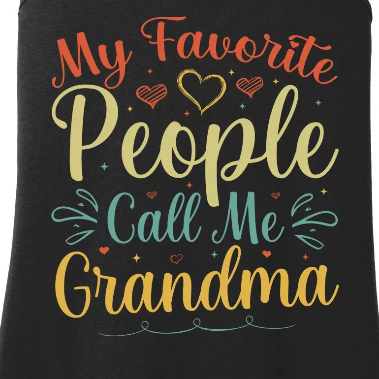 My Favorite People Call Me Grandma Ladies Essential Tank