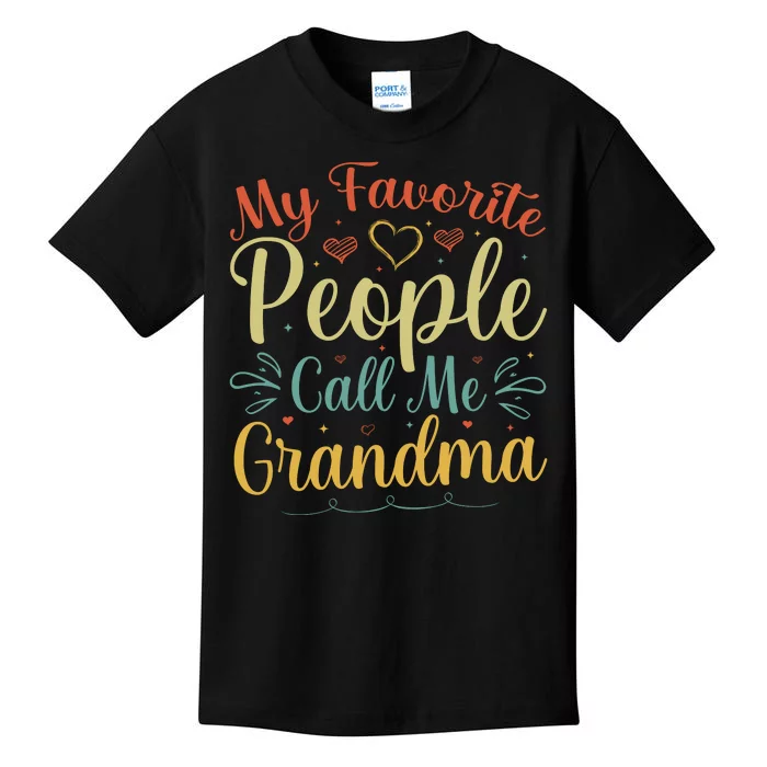 My Favorite People Call Me Grandma Kids T-Shirt