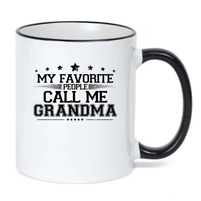 My Favorite People Call Me Grandma Black Color Changing Mug