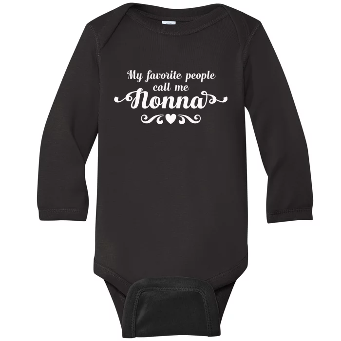 My Favorite People Call Me Nonna Baby Long Sleeve Bodysuit