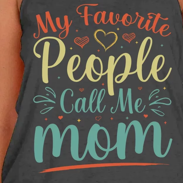 My Favorite People Call Me Mom Women's Knotted Racerback Tank