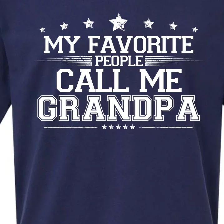 My Favorite People Call Me Grandpa Sueded Cloud Jersey T-Shirt