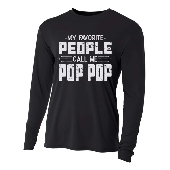 My favorite people call me Pop Pop Cooling Performance Long Sleeve Crew