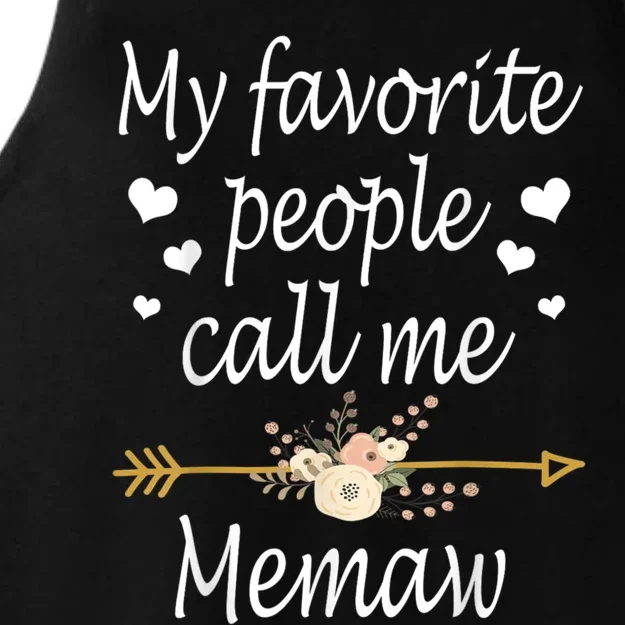 My Favorite People Call Me Memaw Ladies Tri-Blend Wicking Tank