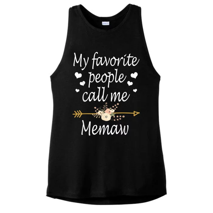 My Favorite People Call Me Memaw Ladies Tri-Blend Wicking Tank