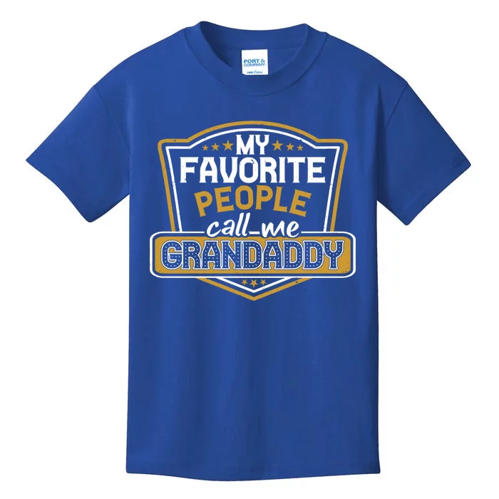 My Favorite People Call Me Grandaddy Christmas Grandpa Funny Gift Kids T-Shirt