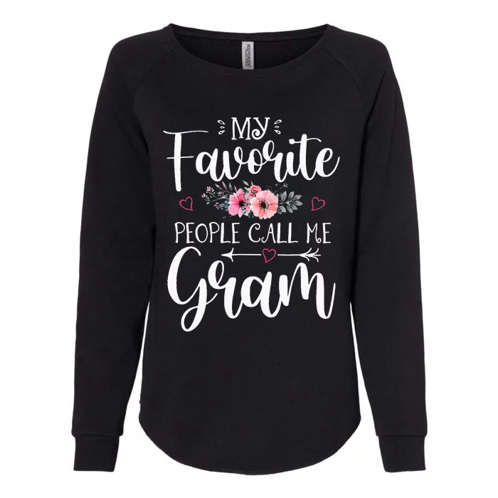 My Favorite People Call Me Gram Floral Mother's Day Womens California Wash Sweatshirt