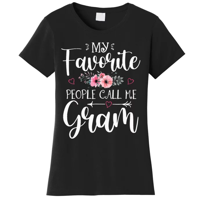 My Favorite People Call Me Gram Floral Mother's Day Women's T-Shirt