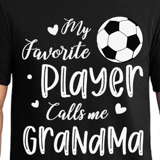 My Favorite Player Calls Me Grandma Soccer Player Pajama Set