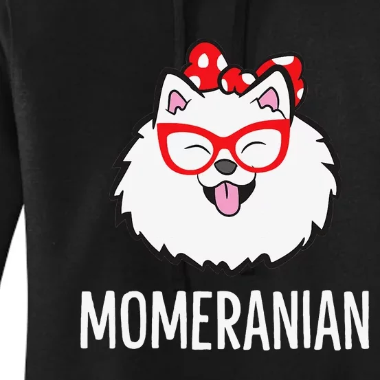 Momeranian Funny Pomeranian Mom Cute Pet Pomeranian Women's Pullover Hoodie