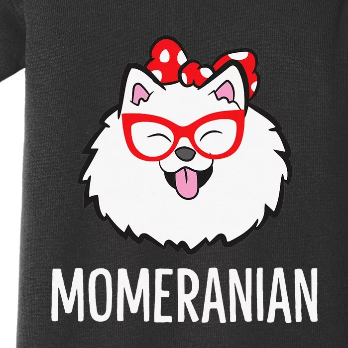 Momeranian Funny Pomeranian Mom Cute Pet Pomeranian Baby Bodysuit