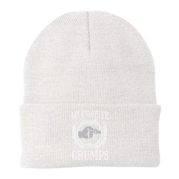 My Favorite People Call Me Grumps Fist Bump Special Grandpa Knit Cap Winter Beanie