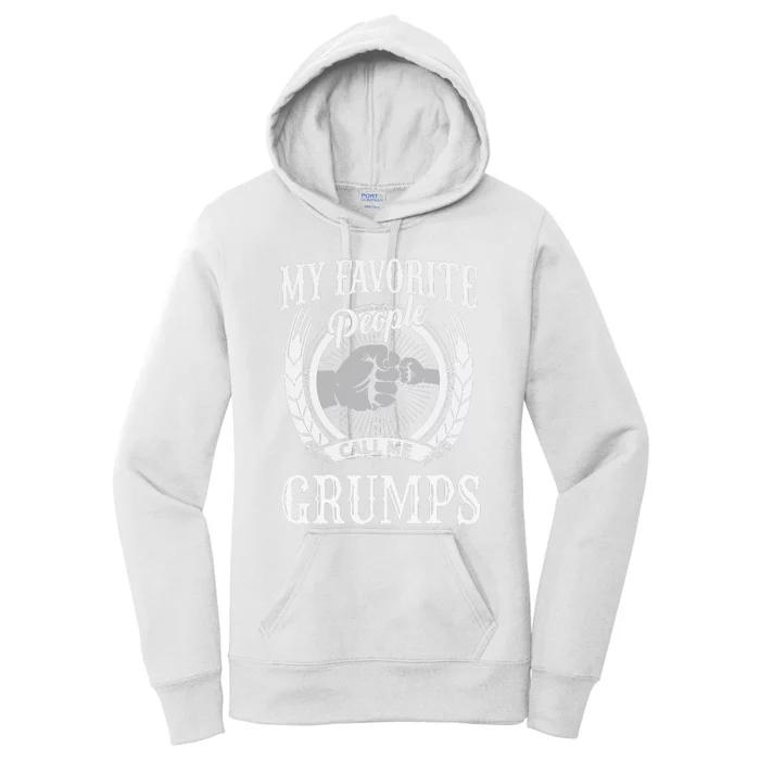 My Favorite People Call Me Grumps Fist Bump Special Grandpa Women's Pullover Hoodie