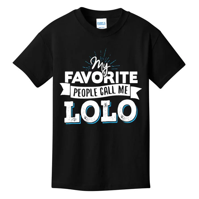 My Favorite People Call Me Lolo Kids T-Shirt