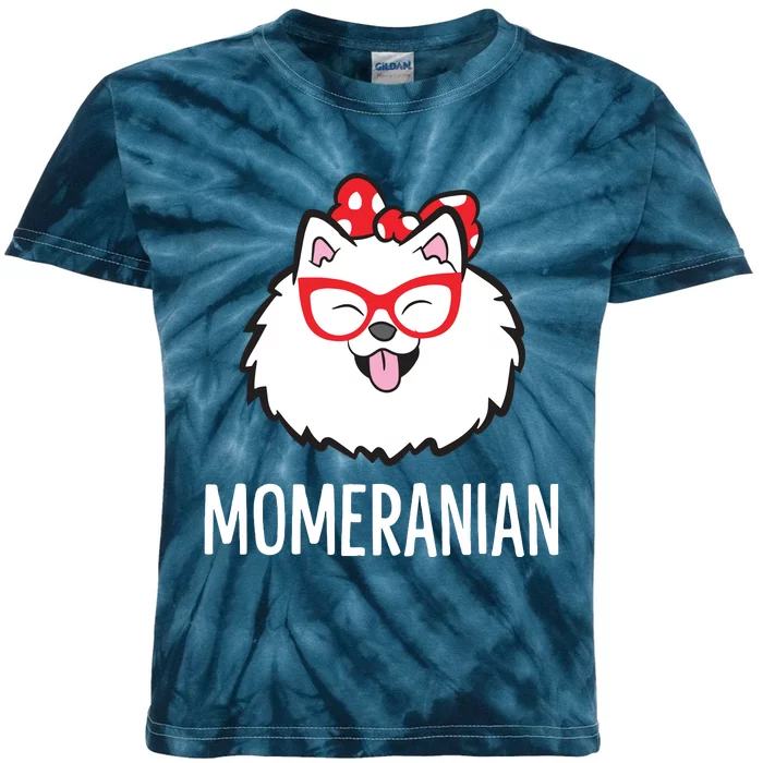 Momeranian Funny Pomeranian Mom Cute Pet Pomeranian Kids Tie-Dye T-Shirt