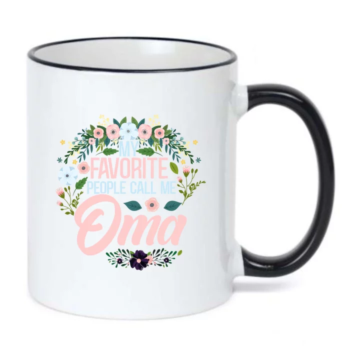 My Favorite People Call Me Oma Xmas Mom/Grandma Gift Black Color Changing Mug