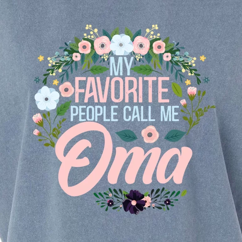 My Favorite People Call Me Oma Xmas Mom/Grandma Gift Garment-Dyed Women's Muscle Tee