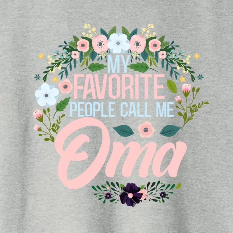 My Favorite People Call Me Oma Xmas Mom/Grandma Gift Women's Crop Top Tee