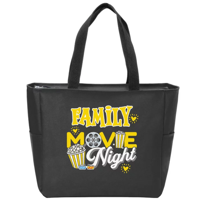 Movie Fan Popcorn Lover Zip Tote Bag