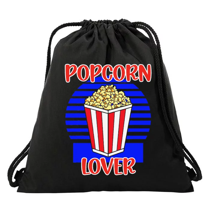 Movie Fan Popcorn Lover Drawstring Bag