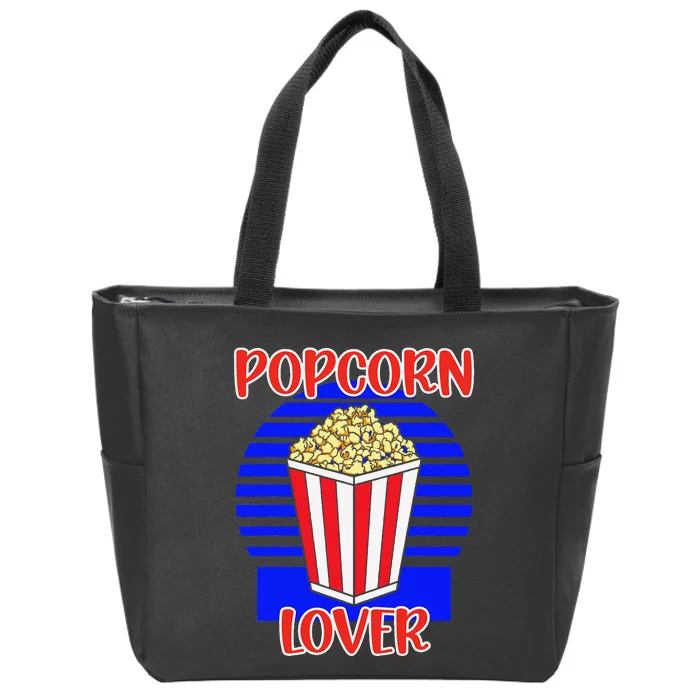 Movie Fan Popcorn Lover Zip Tote Bag