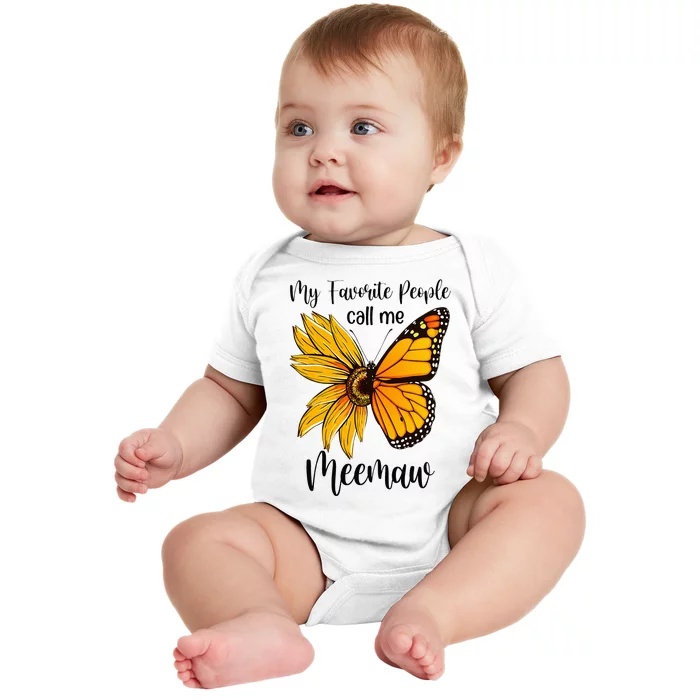 My Favorite People Call Me Meemaw Mother's Day Gifts Baby Bodysuit