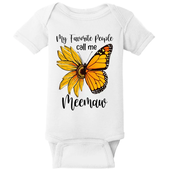 My Favorite People Call Me Meemaw Mother's Day Gifts Baby Bodysuit