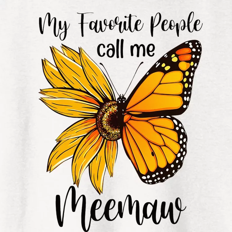 My Favorite People Call Me Meemaw Mother's Day Gifts Women's Crop Top Tee