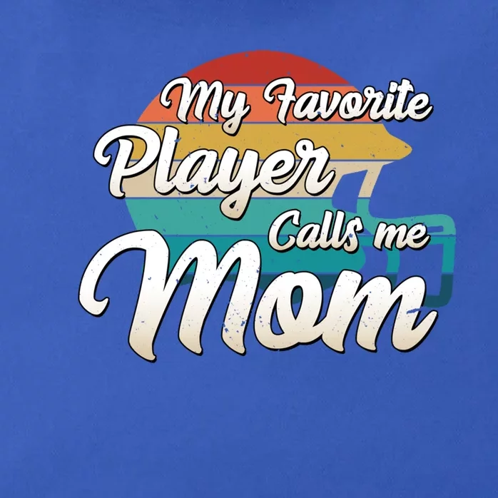 My Favorite Player Calls Me Mom Retro Football Helmet Mama Great Gift Zip Tote Bag