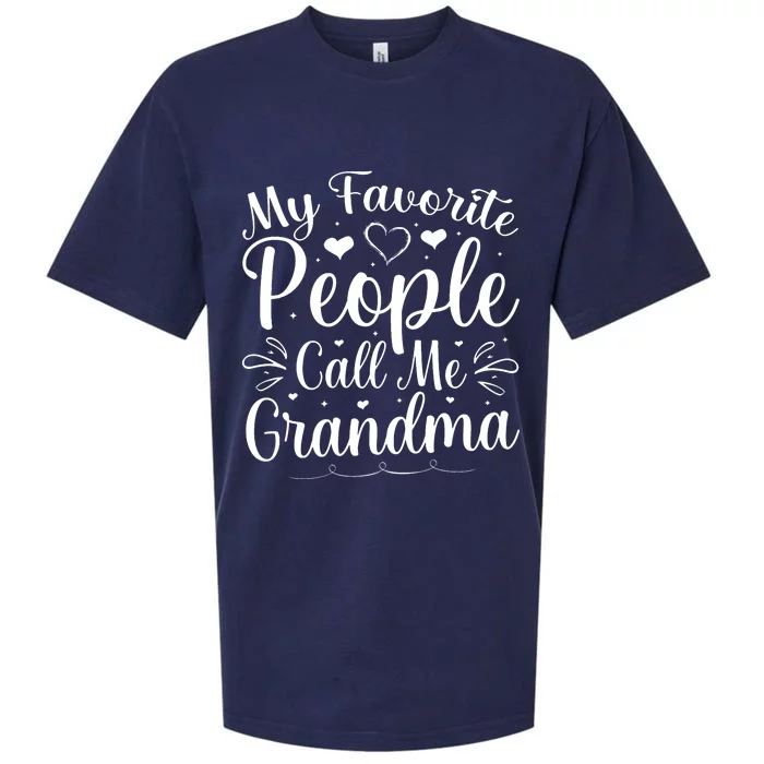 My Favorite People Call Me Grandma Sueded Cloud Jersey T-Shirt