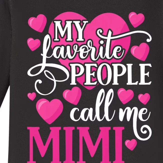 My Favorite People Call Me Mimi Baby Long Sleeve Bodysuit