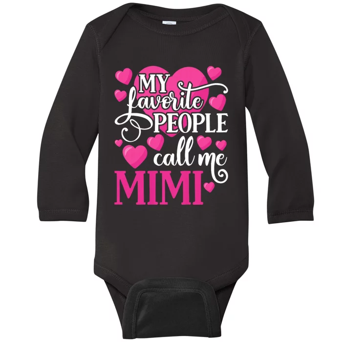 My Favorite People Call Me Mimi Baby Long Sleeve Bodysuit