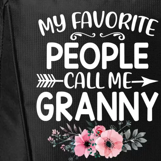 My Favorite People Call Me Granny Funny Floral Mother's Day Gift City Backpack