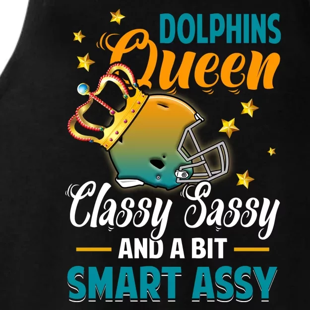 Miami Football Queen Classy Sassy And A Bit Smart Assy Ladies Tri-Blend Wicking Tank