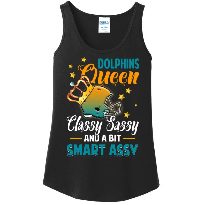 Miami Football Queen Classy Sassy And A Bit Smart Assy Ladies Essential Tank