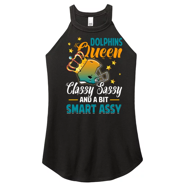 Miami Football Queen Classy Sassy And A Bit Smart Assy Women’s Perfect Tri Rocker Tank