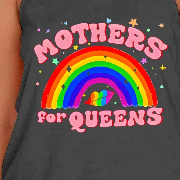 Mothers For Queens Drag Is Not A Crime Support Drag LGBTQ Rights Women's Knotted Racerback Tank