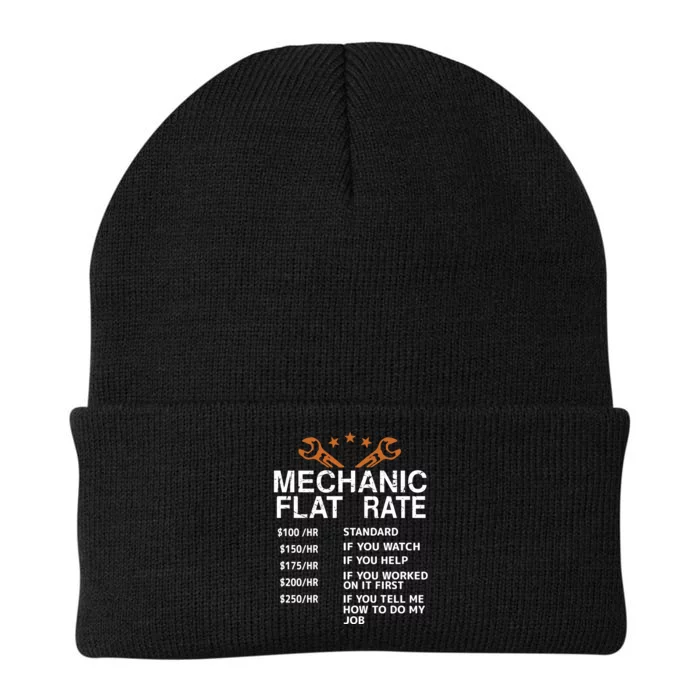 Mechanic Flat Rate Knit Cap Winter Beanie