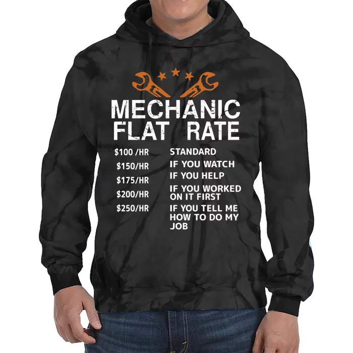 Mechanic Flat Rate Tie Dye Hoodie