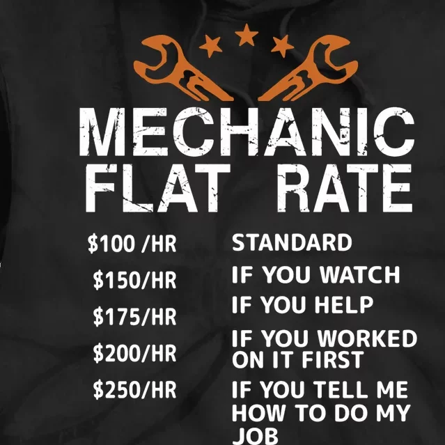 Mechanic Flat Rate Tie Dye Hoodie