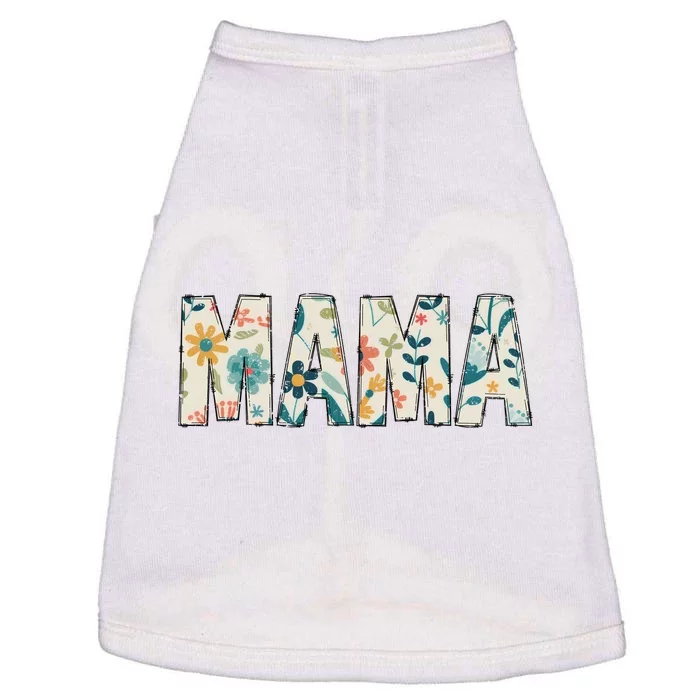 Mama Floral Retro Doggie Tank