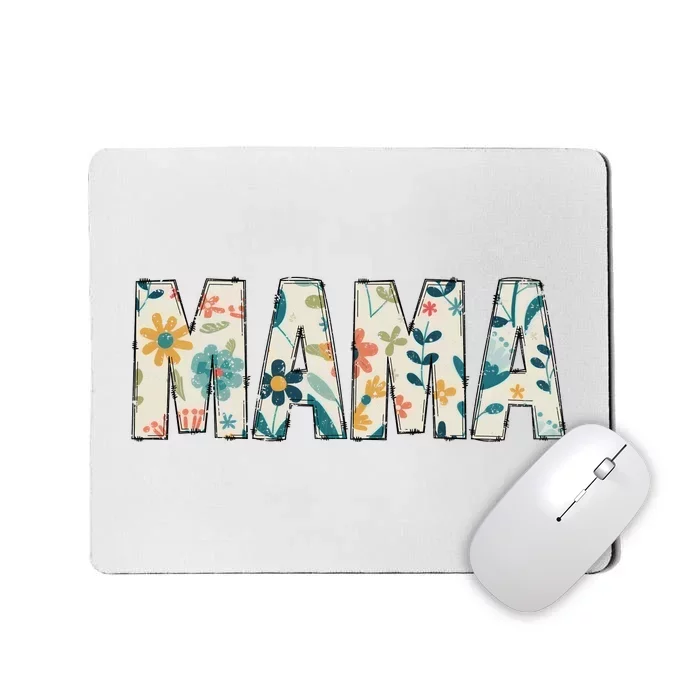 Mama Floral Retro Mousepad