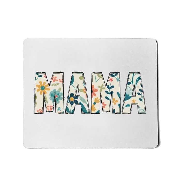 Mama Floral Retro Mousepad