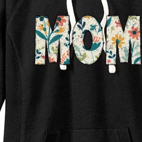 Mom Floral Retro Women's Fleece Hoodie