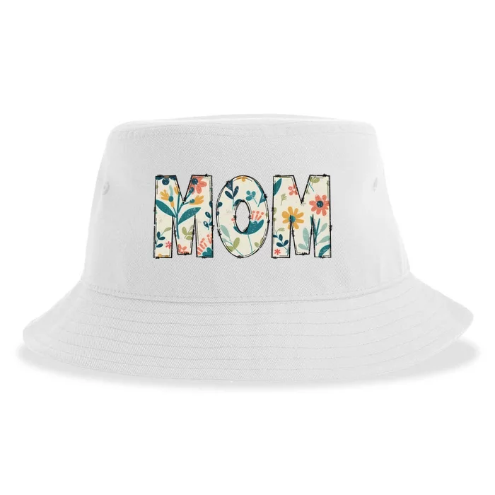 Mom Floral Retro Sustainable Bucket Hat