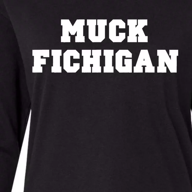 Muck Fichigan Rivalry Womens Cotton Relaxed Long Sleeve T-Shirt