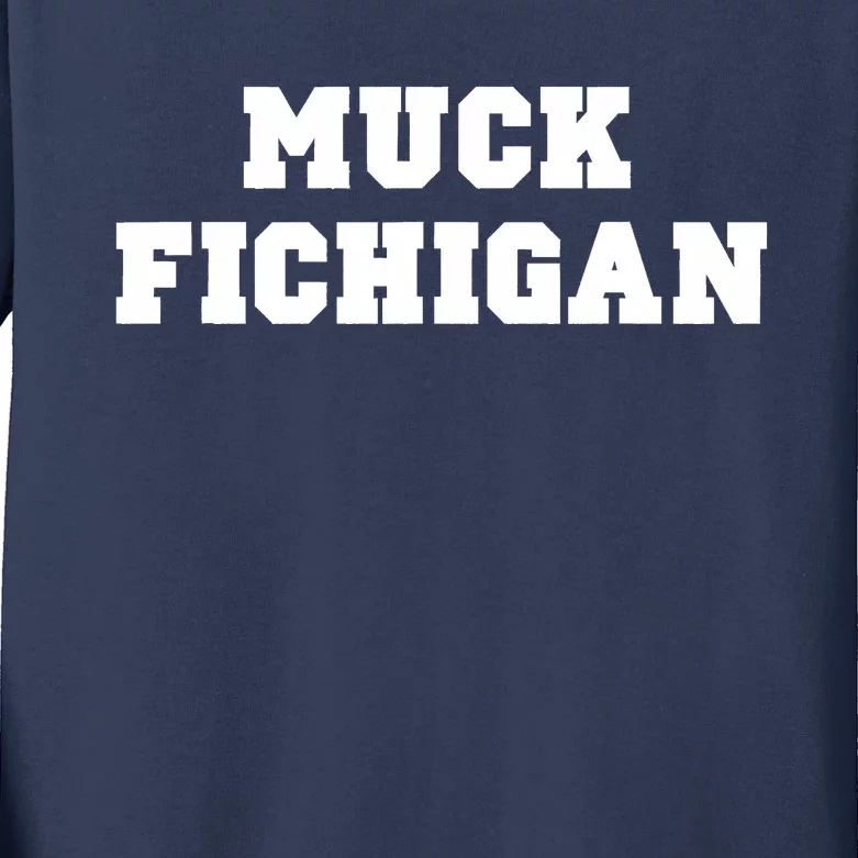 Muck Fichigan Rivalry Kids Long Sleeve Shirt