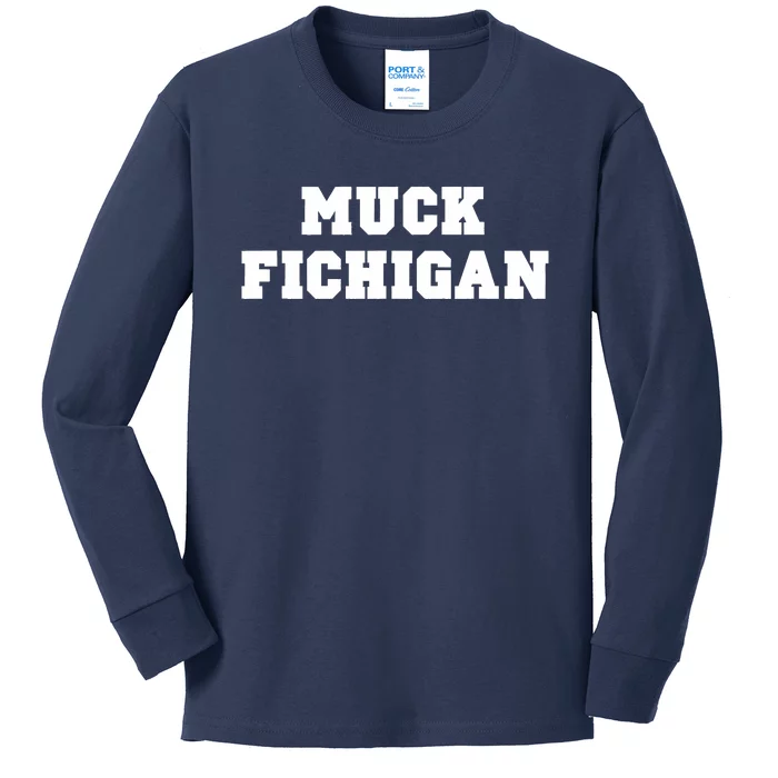 Muck Fichigan Rivalry Kids Long Sleeve Shirt