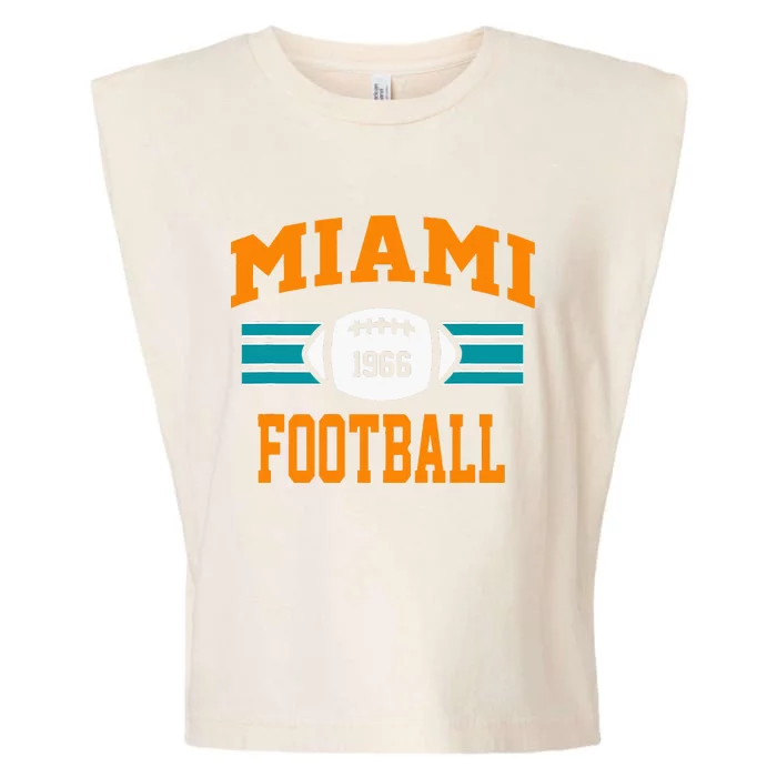 Miami Football Retro Sports Fan Gear Garment-Dyed Women's Muscle Tee