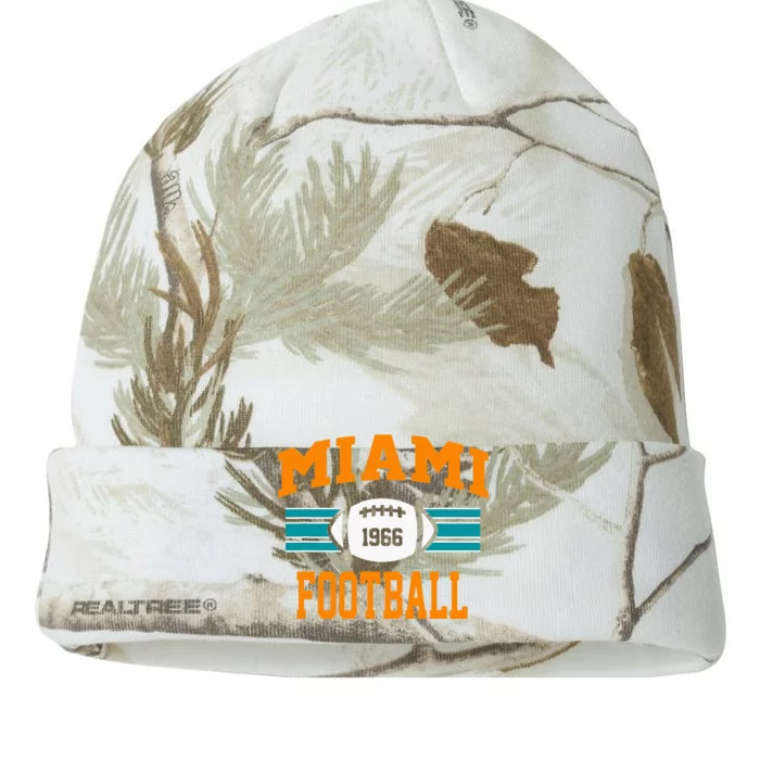 Miami Football Retro Sports Fan Gear Kati - 12in Camo Beanie